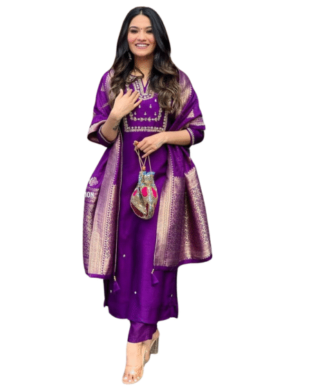 Comfort Meets Elegance ? Printex & Embroidered Cotton Dress (M)